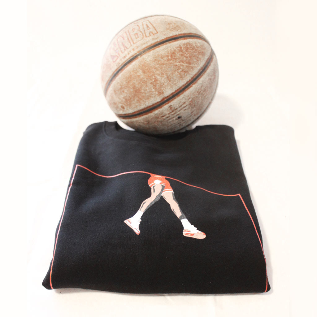 Defeua® ABOVE Felpa nera grafica Jordan con palla da basket