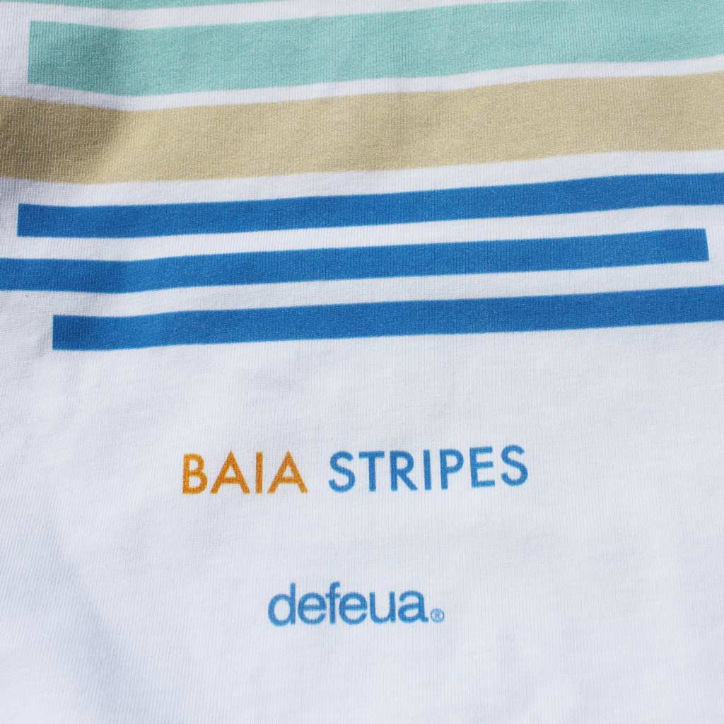 Defeua® "BAIA STRIPES" la t-shirt di Sestri Levante e la Baia del Silenzio