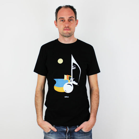 Defeua® T-shirt organic BAY VIBES la t-shirt sulla musica ispirata a Sestri Levante