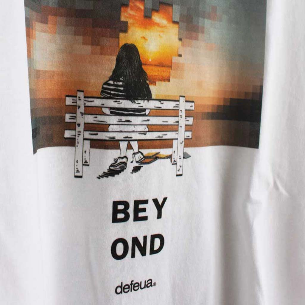Defeua® T-shirt donna organic BEYOND-pixels dettagli