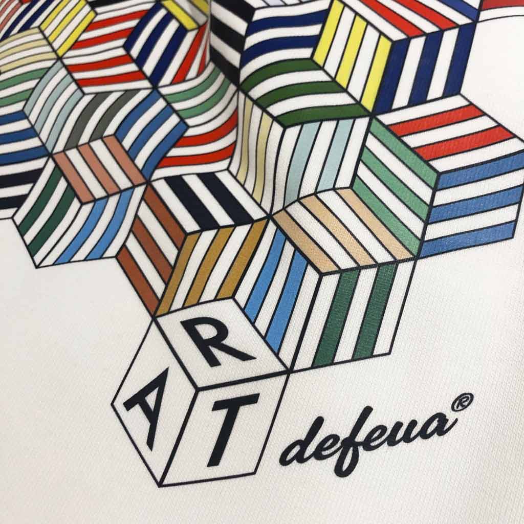 COLOURS Hoodie pop art, dettaglio retro felpa