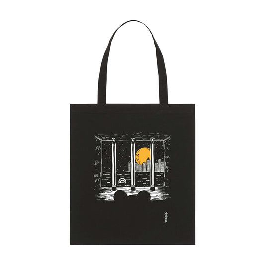 Defeua COPY & RIGHTS la shopper in cotone biologico che ti porta nella lotta tra business e valore dei diritti d'autore. Topolino sarà libero davvero un giorno?