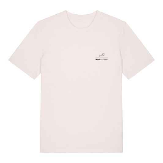 Defeua® DOORS tshirt organic-bianco vintage Escher grafica fronte