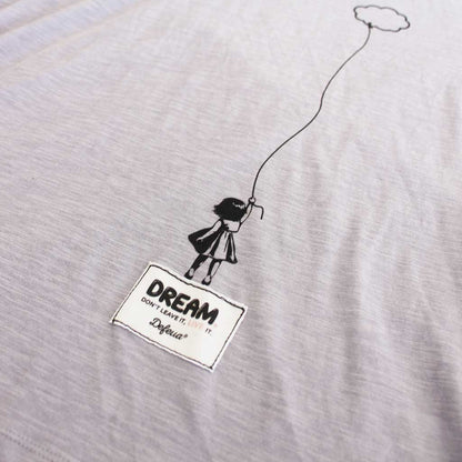 Defeua® DREAM T-shirt donna Sogno - cotone organico fiammato rosa