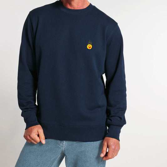 Defeua® FREE FALL felpa girocollo in cotone biologico sulla libertà d'espressione sui social -modello