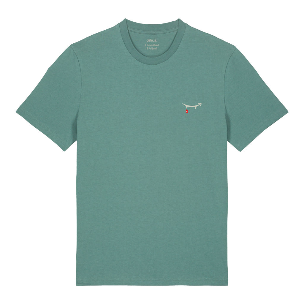 Defeua® IT SUCKS, t-shirt green bay cotone biologico che sensibilizza sull'importanza di fare shopping nella tua città
