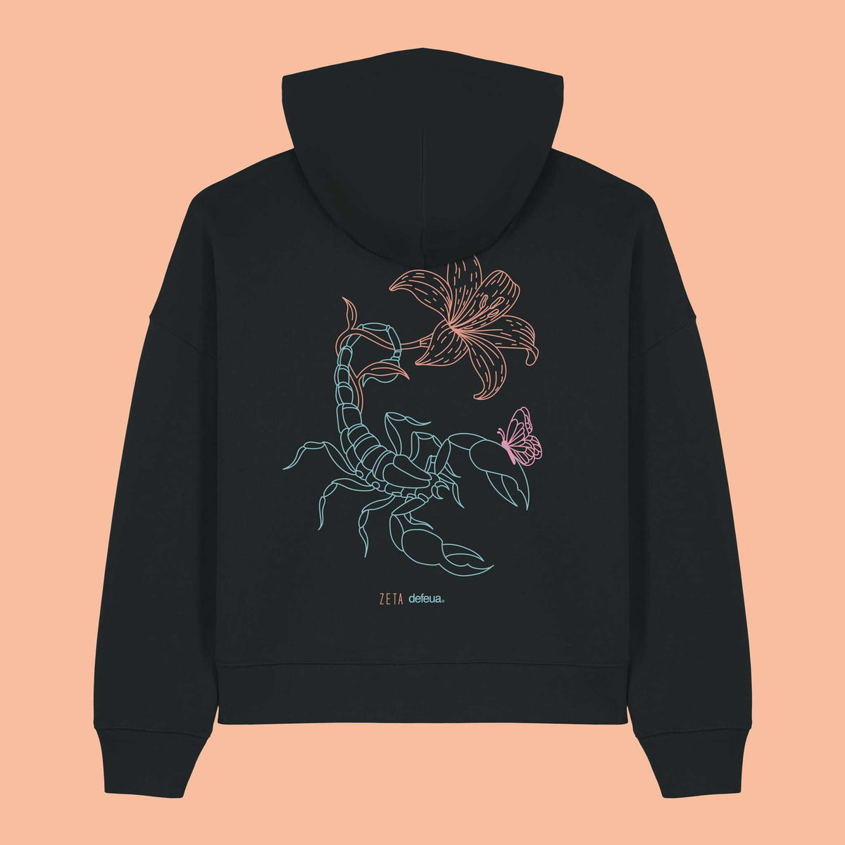 Defeua® KINDNESS Hoodie donna Generazione zeta sulla gentilezza - colore nero