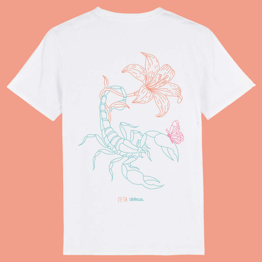 Defeua® KINDNESS t-shirt unisex bianca sulla gentilezza - Retro grafica Progetto Zeta