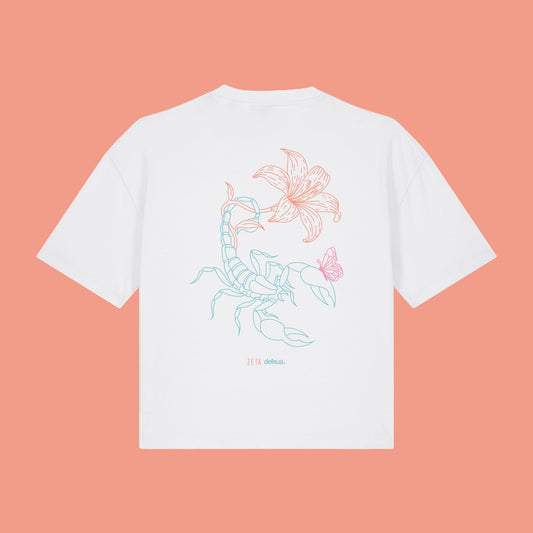 Defeua® KINDNESS t-shirt donna sulla gentilezza -  maniche ribassate e taglio comodo boxy -  Progetto Zeta