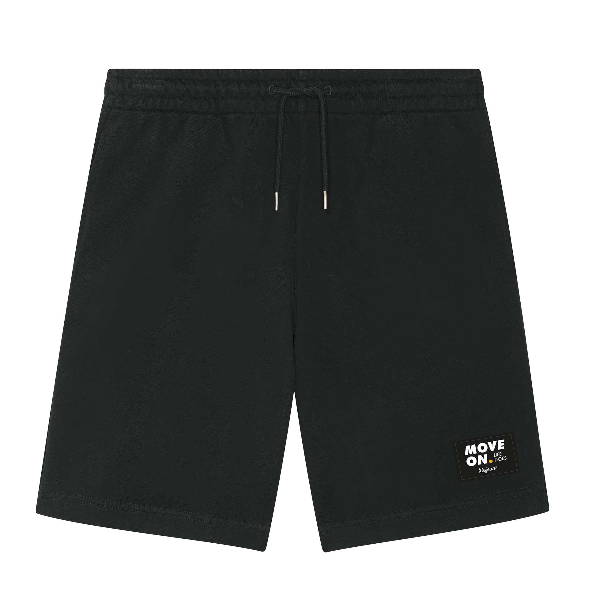 Defeua® MOVE ON pantaloncino unisex da jogging in cotone biologico e colore nero