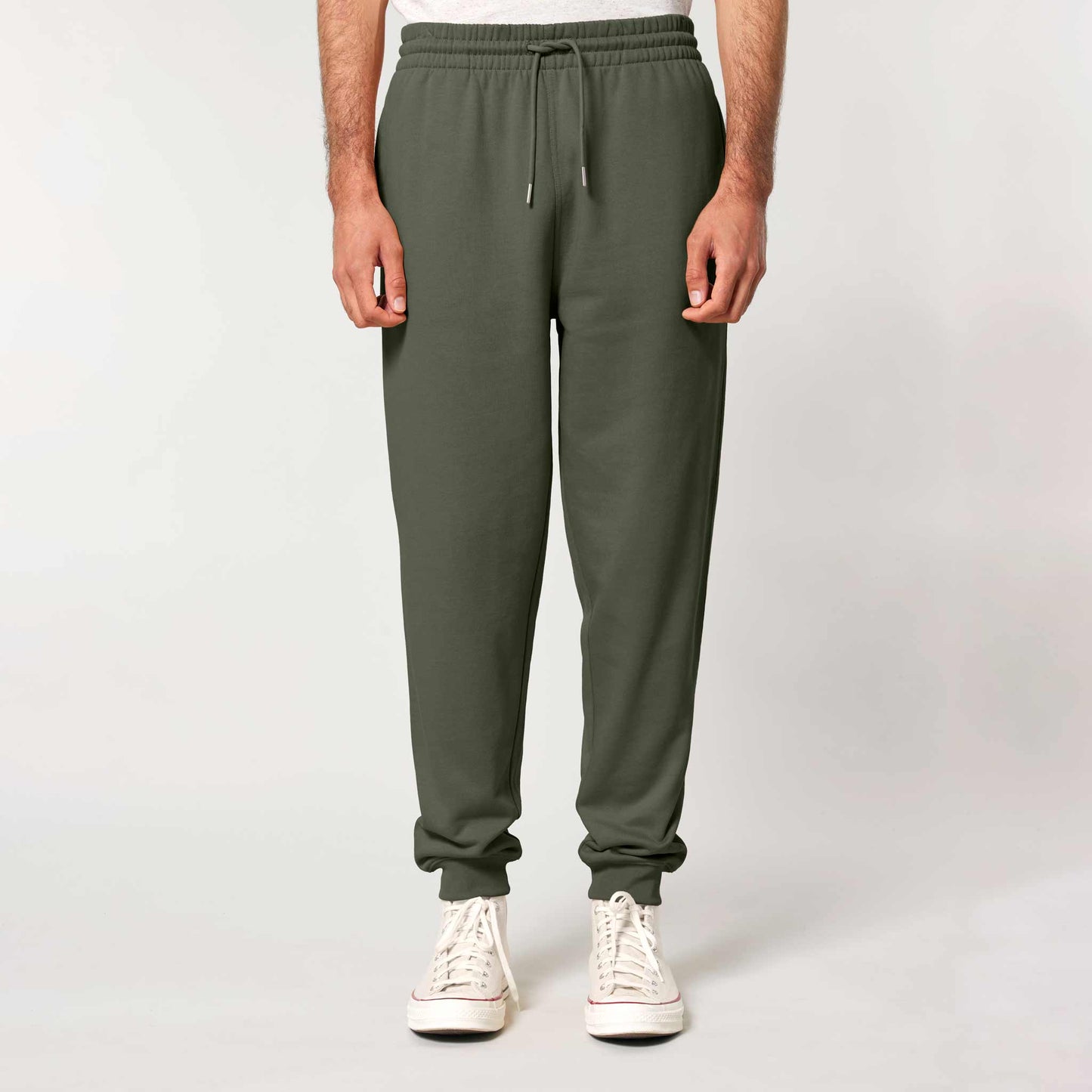 Defeua® MOVE ON, pantalone kakhi felpato in cotone biologico - dettaglio frontale