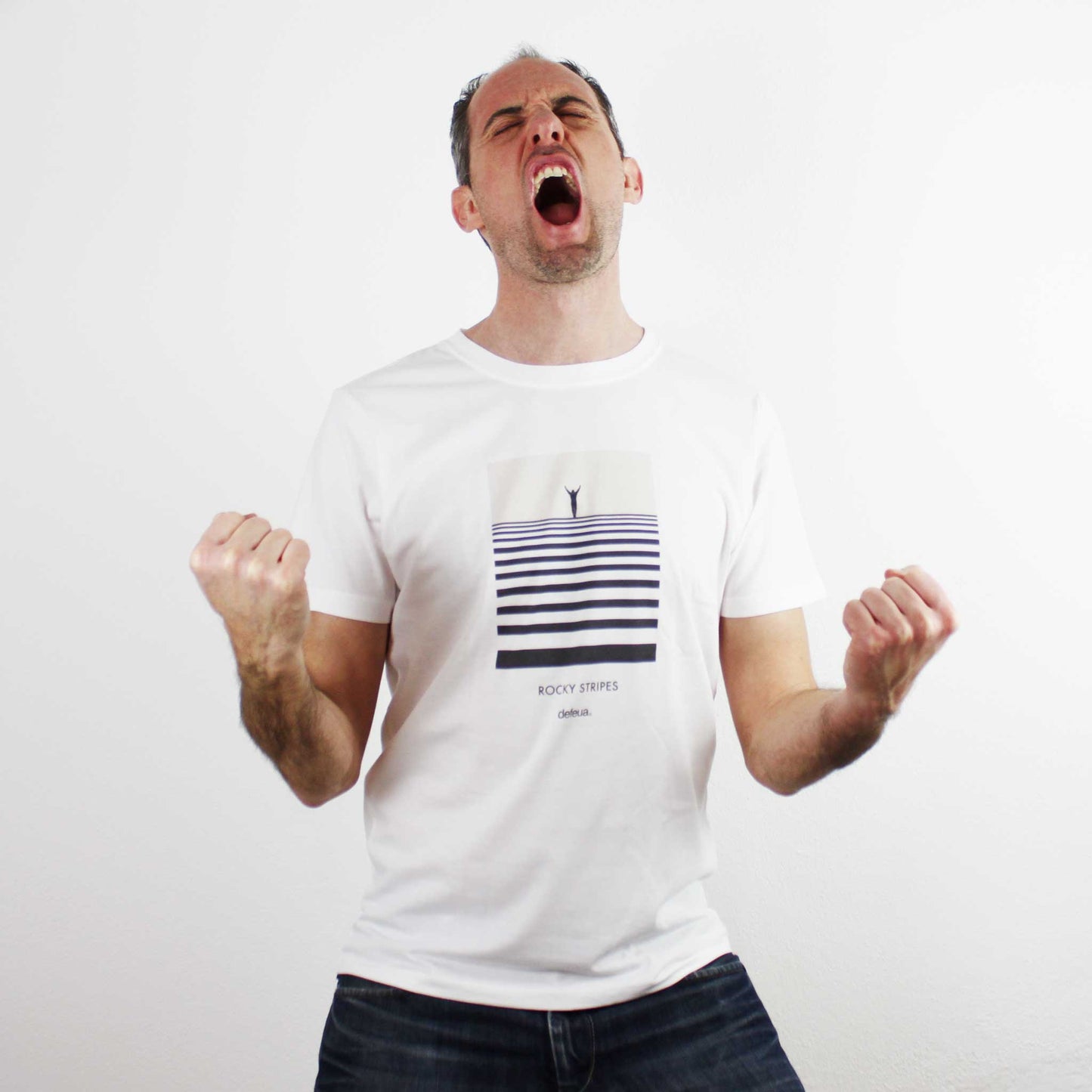 T-shirt ROCKY STRIPES, le strisce della epica scalinata di Rocky Balboa