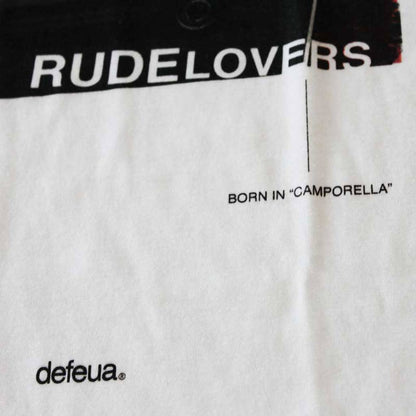 Defeua® RUDE LOVERS tshirt bianca cotone biologico Fiat 126 Camporella