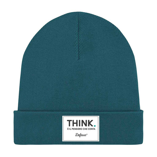 Defeua THINK beanie a costine colore stargazer in cotone biologico e polyestere riciclato