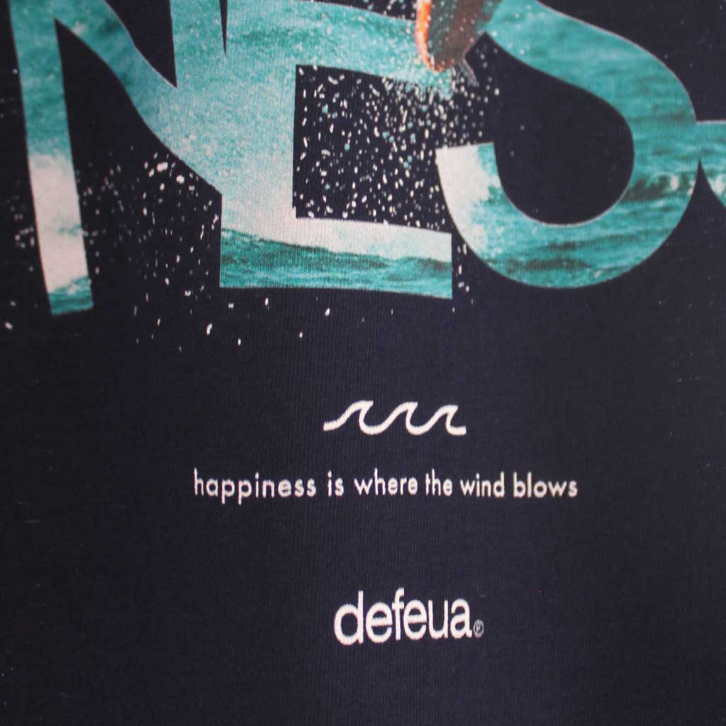 Defeua® WINDY T-shirt Windsurf cotone organico Happiness is