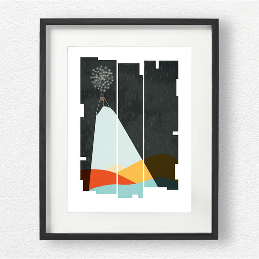 DANDELION il poster della grafica del Riviera International Film Festival sulal forza delle idee- 100% carta riciclata FSC