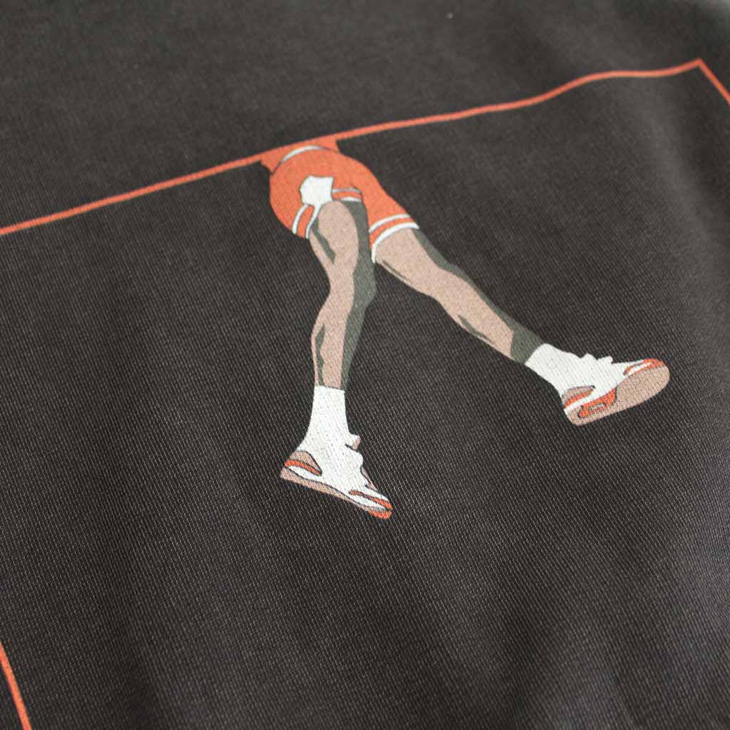 Defeua® ABOVE felpa grafica Michael Jordan - Tessuto 100% cotone biologico tinto in capo ed effetto vintage