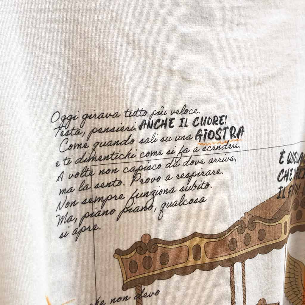 Defeua BREAK THE LOOP maglietta  Gen Z sull'ansia in cotone biologico - dettaglio grafica retro 