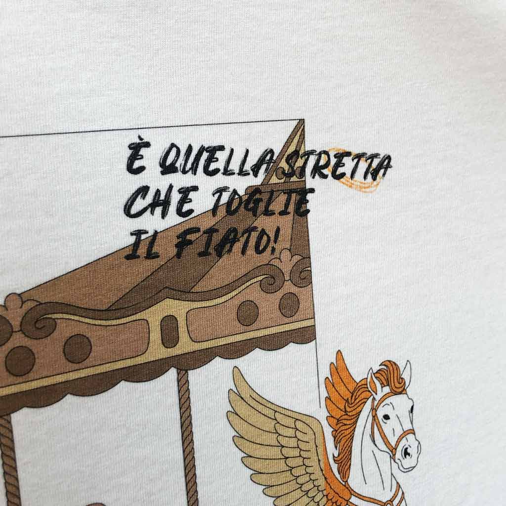 Defeua BREAK THE LOOP t-shirt Gen ZETA sull'ansia in cotone biologico - dettaglio scritta retro 