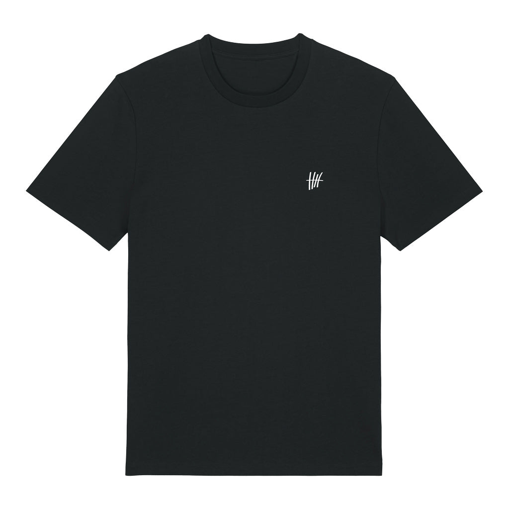 Defeua® COPY & RIGHTS, la t-shirt nera con Topolino e i diritti d'autore - fronte