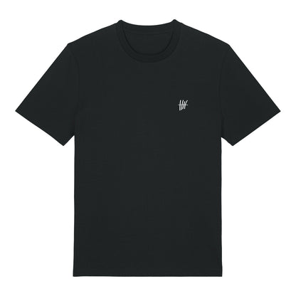 Defeua® COPY & RIGHTS, la t-shirt nera con Topolino e i diritti d'autore - fronte