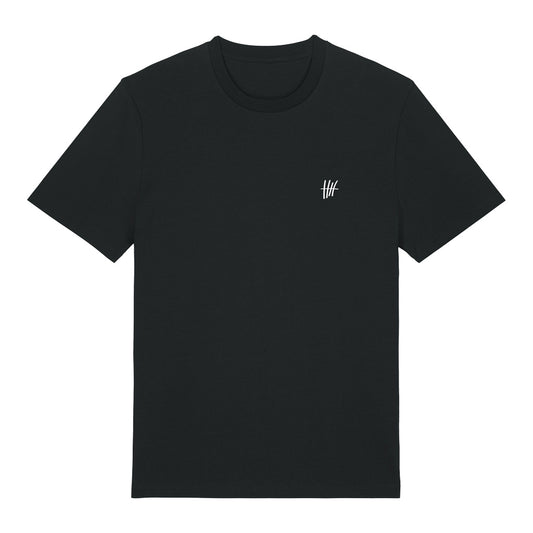 Defeua® COPY & RIGHTS, la t-shirt nera con Topolino e i diritti d'autore - fronte