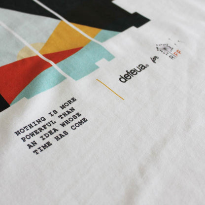 Defeua® DANDELION, la t-shirt del Riviera Film Festival 2024 cotone organico, dettaglio scritta