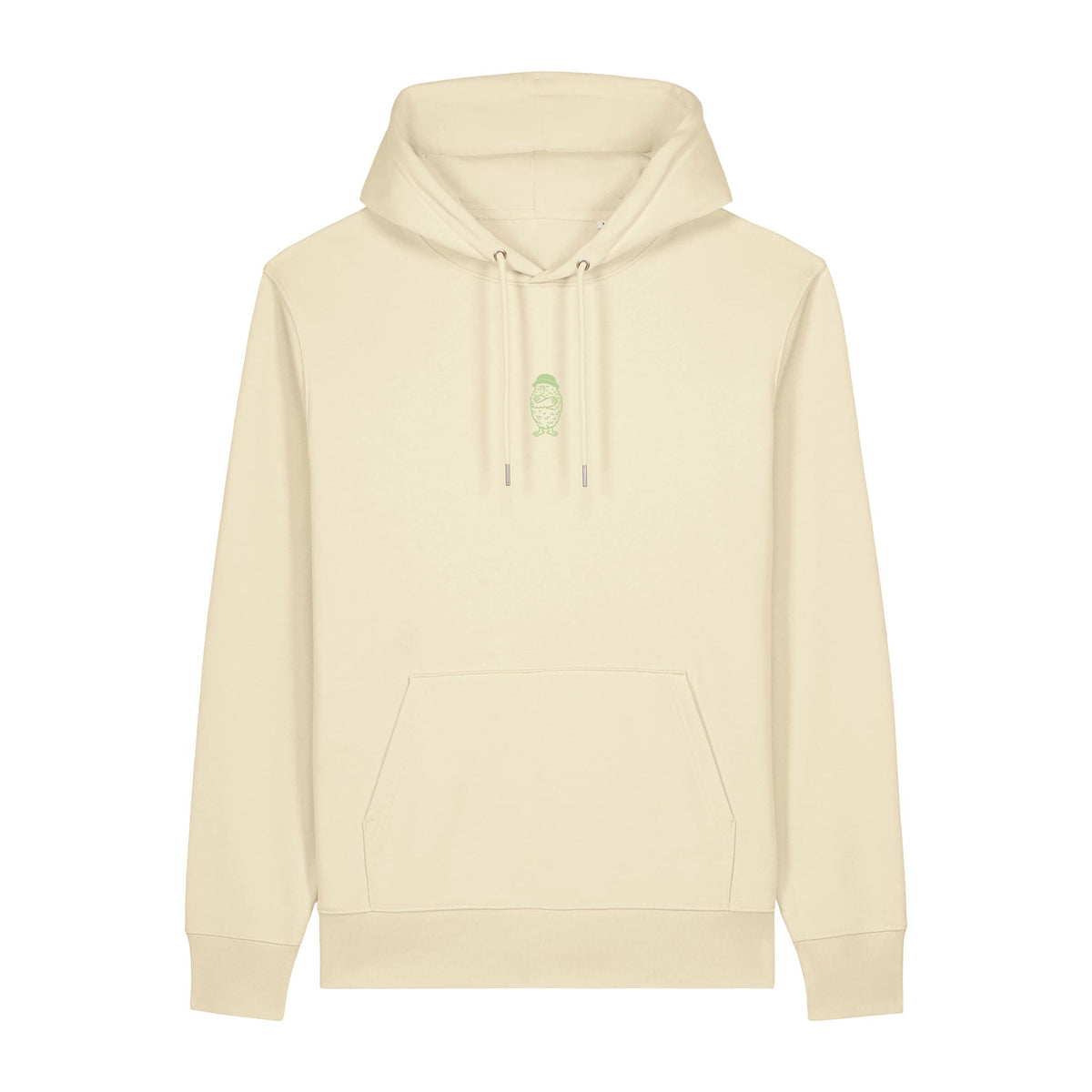 Defeua® FEEL LIGHT hoodie streetwear  in 100% cotone biologico, lato frontale con grafica kakpò