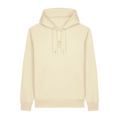 Defeua® FEEL LIGHT hoodie streetwear  in 100% cotone biologico, lato frontale con grafica kakpò