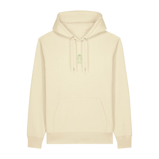 Defeua® FEEL LIGHT hoodie streetwear  in 100% cotone biologico, lato frontale con grafica kakpò