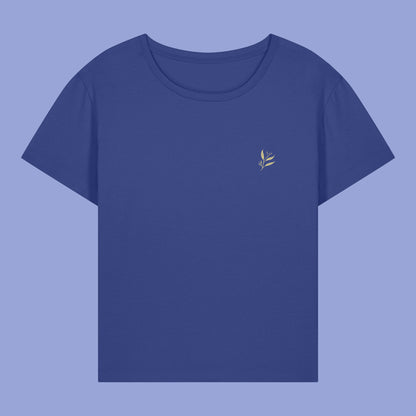 Defeua FEMMES, la t-shirt gen Z da donna sulla potenza e il valore della femminilità - colore crepuscolo - 100% cotone biologico