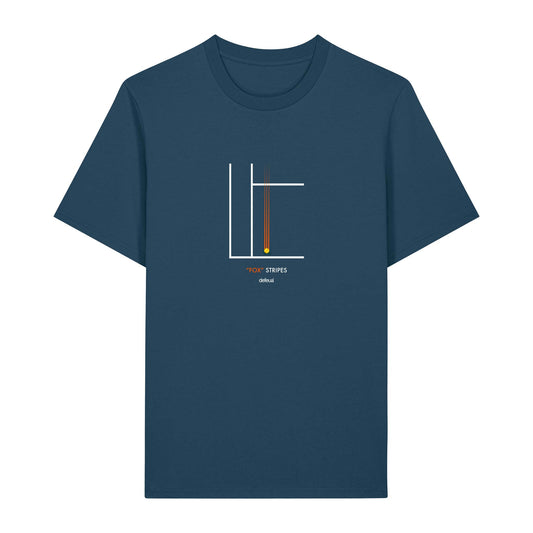 Defeua® FOX STRIPES, la t-shirt su Jannik Sinner e il tennis, in 100% cotone biologico