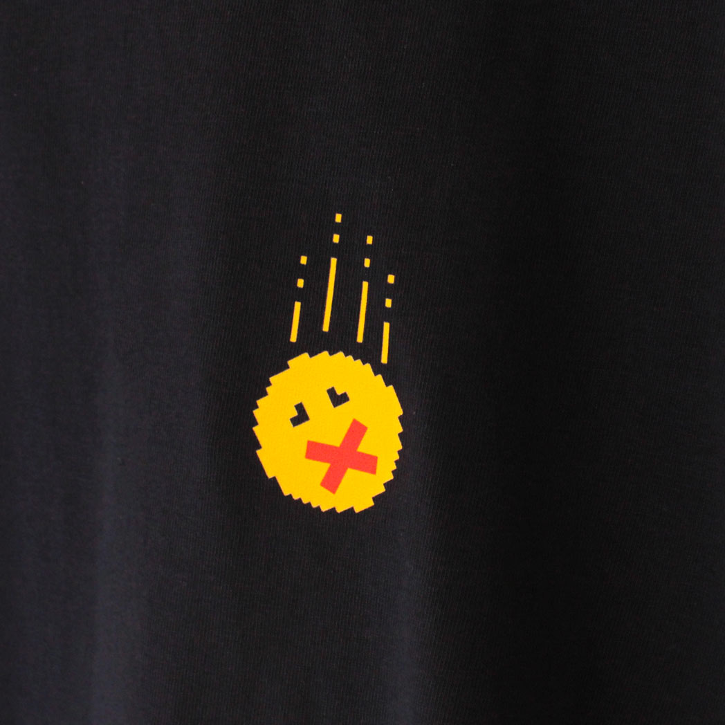 Defeua® FREE FALL t-shirt cotone organico unisex french navy - dettaglio grafica cuore