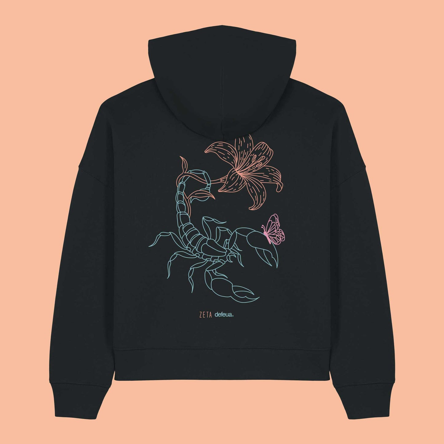 Defeua® KINDNESS Hoodie donna Generazione zeta sulla gentilezza - colore nero