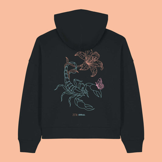 Defeua® KINDNESS Hoodie donna Generazione zeta sulla gentilezza - colore nero