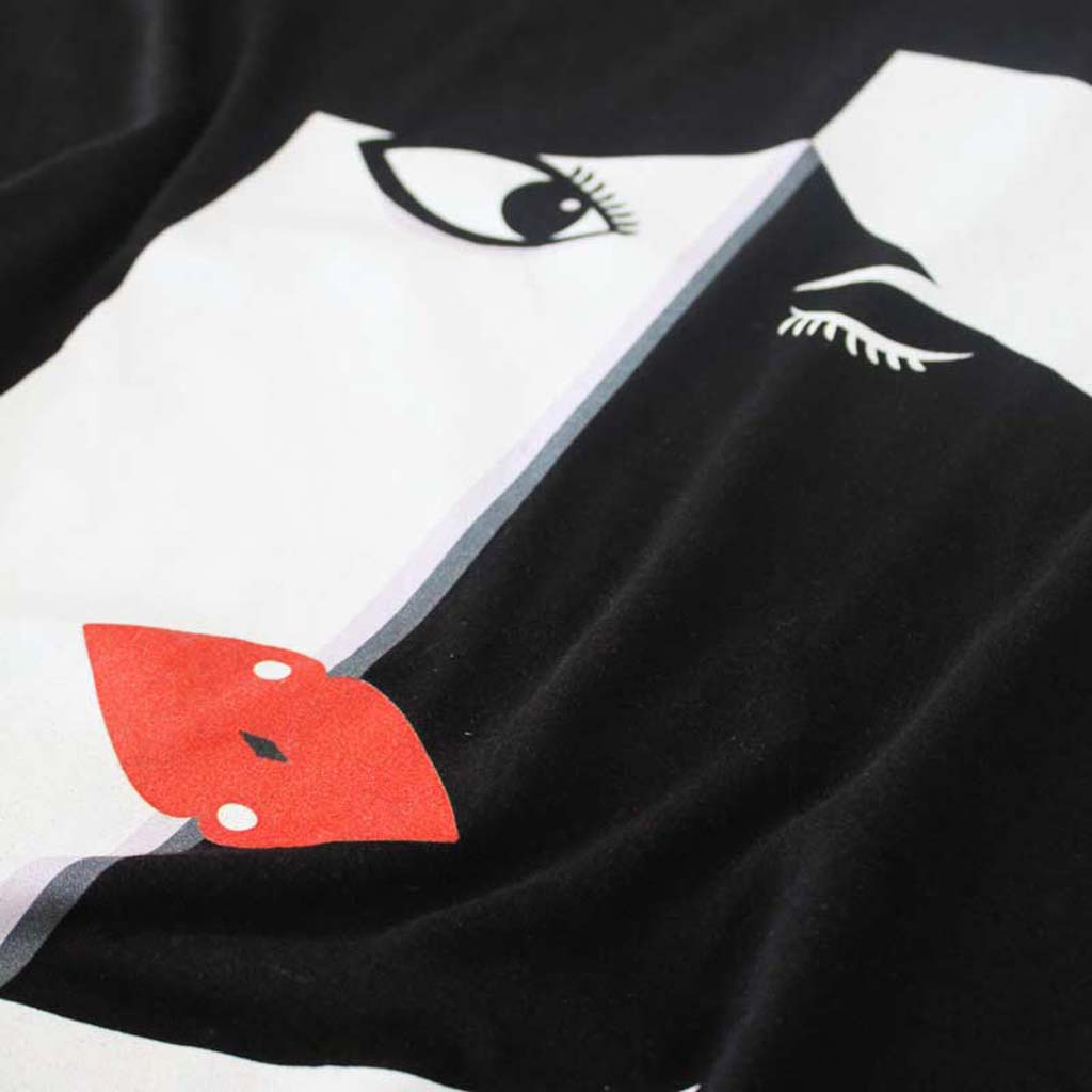 Defeua® KISSES T-shirt donna BACIO- 100% cotone biologico
