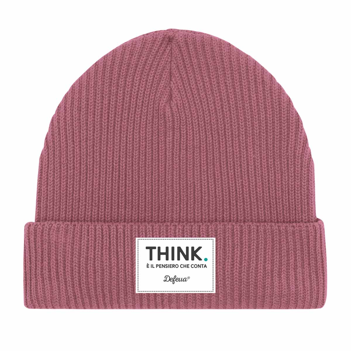 Defeua® THINK beanie pescatore, berretto in cotone biologico - Rosa Ibisco
