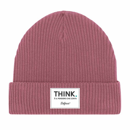 Defeua® THINK beanie pescatore, berretto in cotone biologico - Rosa Ibisco
