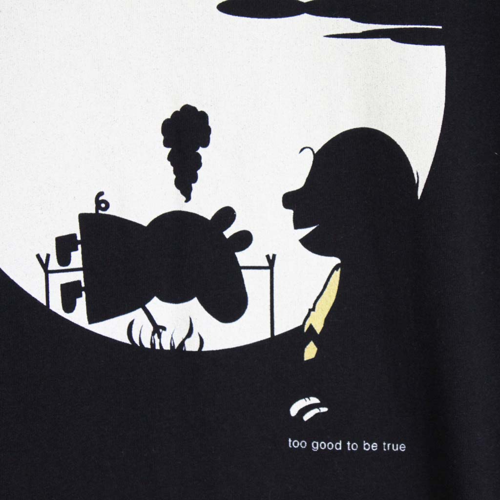 Dettaglio grafica TOO GOOD con Charlie Brown che fa arrosto Peppa Pig
