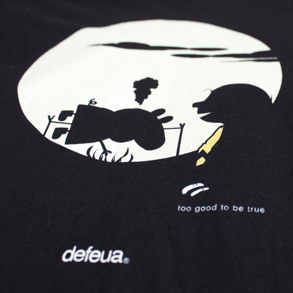 Defeua® TOO GOOD t-shirt unisex nera Peppa Pig che muore 
